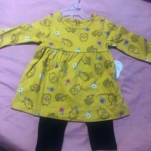 0/3 baby hedgehog dress set.new